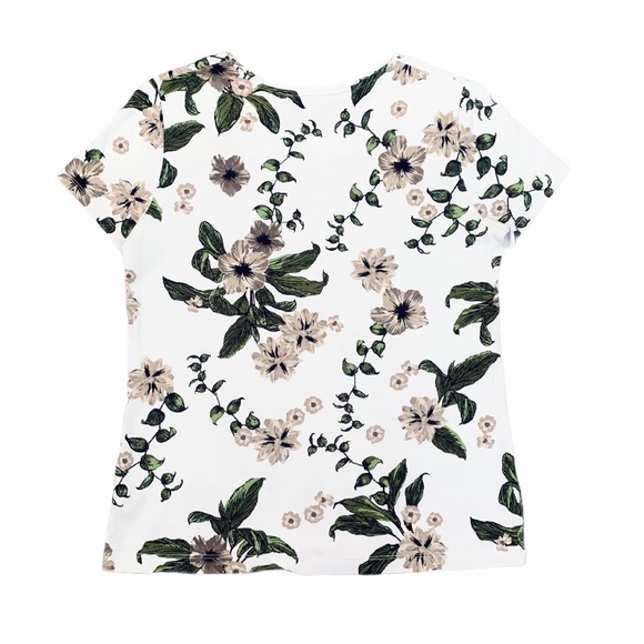 ❌ SOLD ❌ Croft & Barrow Soft Floral Plant Tee Short Sleeve Crew Tshirt Sz Small - Picture 7 of 9